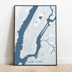 plakat Nowego Jorku mapa