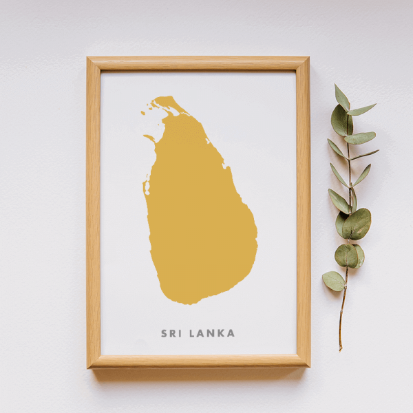 mapa pocztówka Sri Lanka