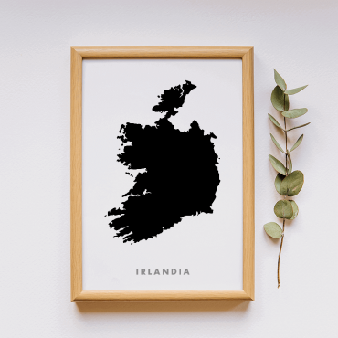 Irlandia mapa pocztówka