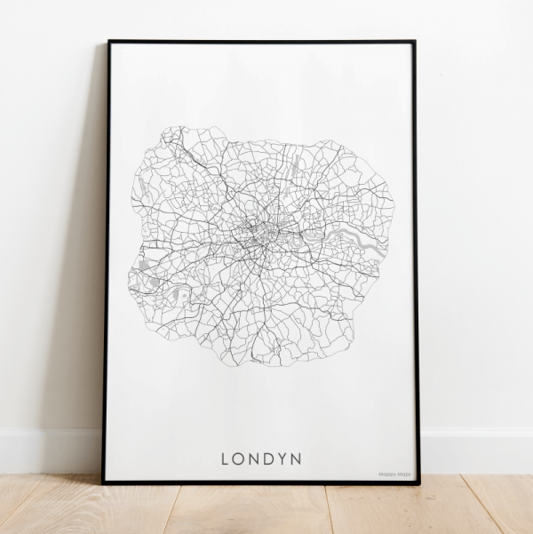 mapa londynu plakat