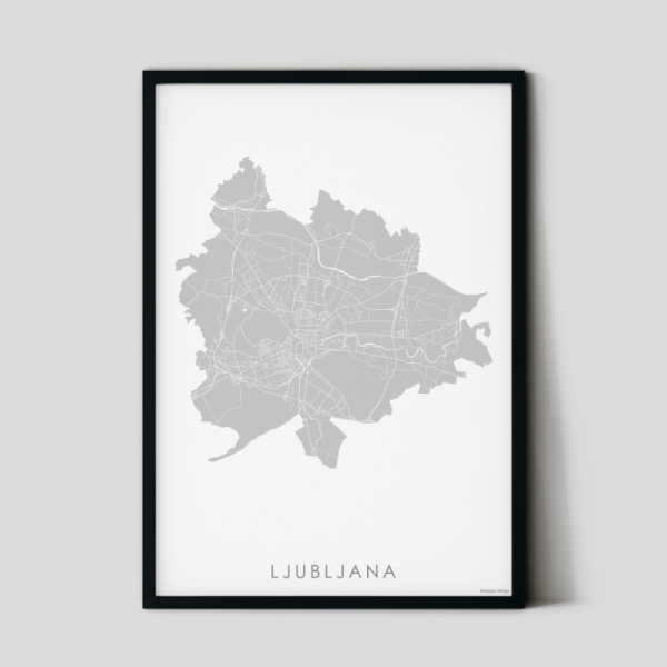 mapa Lublany mapa plakat