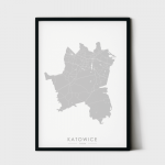 Katowice mapa plakat