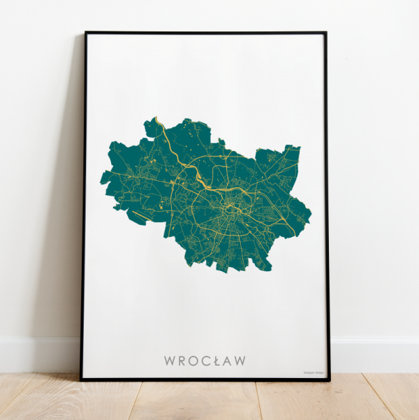 mapa plakat Wrocław