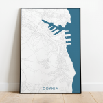 mapa Gdyni plakat