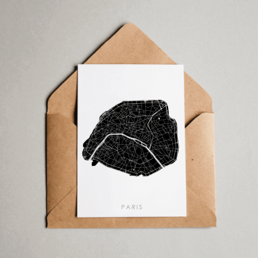 Paryż mapa pocztówka