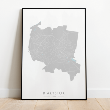 Białystok mapa plakat miasta