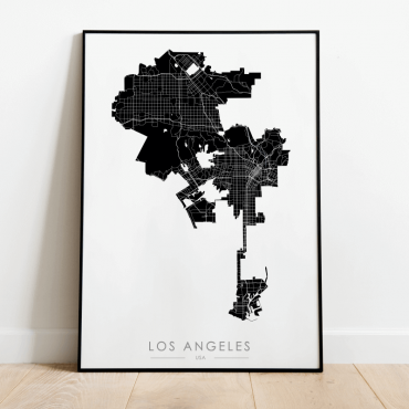 Los Angeles plakat mapa dekoracyjna