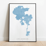 Los Angeles mapa plakat
