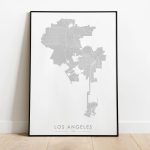 mapa Los Angeles plakat