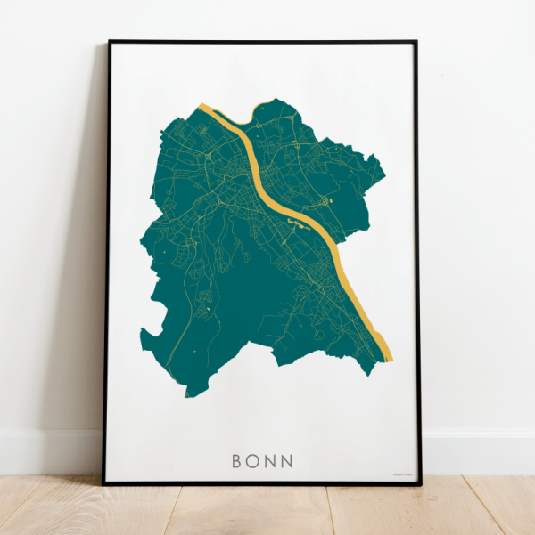 mapa plakat Bonn