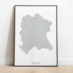 plakat mapa Bonn