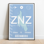 Zanzibar plakat lotniczy