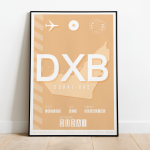 plakat lotniczy Dubaj DXB