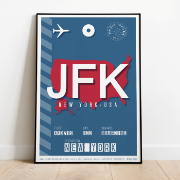 JFK plakat lotniczy