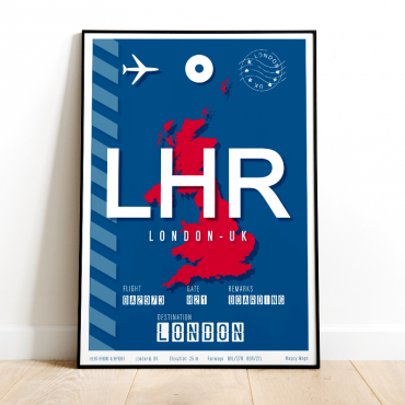 Londyn plakat lotniczy LHR