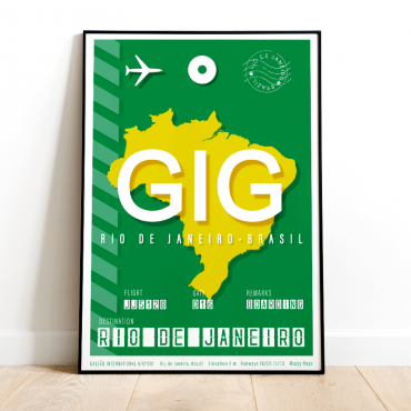 Rio de Janeiro plakat lotniczy