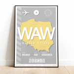 Warszawa plakat lotniczy WAW