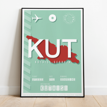 plakat lotniczy Kutaisi KUT - Gruzja