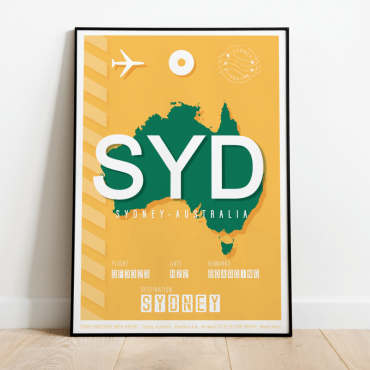 plakat lotniczy Sydney SYD - Australia