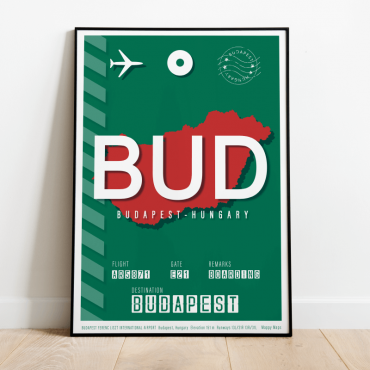 plakat lotniska w Budapeszcie BUD