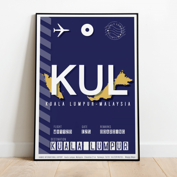 plakat lotniska w Kuala Lumpur