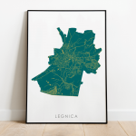 mapa plakat Legnicy
