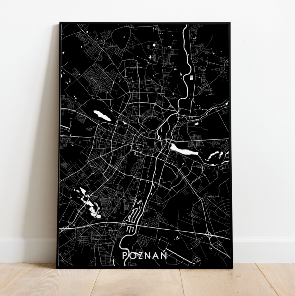 mapa Poznań plakat