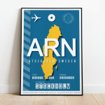 plakat z lotniskiem Arlanda Sztokholm