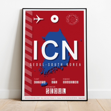 plakat lotnisko seul ICN Korea